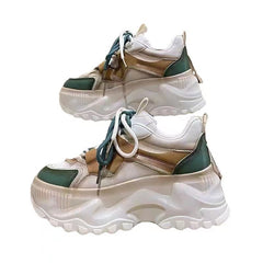 Women's platform platform shoes with mesh surface breathable